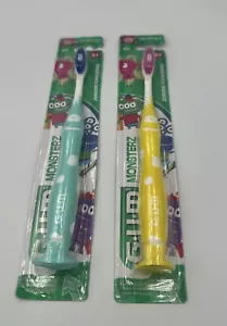 2 Kaugummi Monsterz Kids 5+ Sunstar 902 weiche Zahnbürste Saugnapf Basis (c1) - Bild 1 von 2