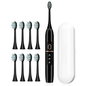 Electric Toothbrush Set, Comes with 8 Brush Heads & Travel Case,4 Modes with 2 M - Picture 1 of 5