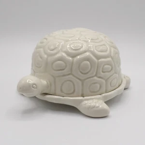 TINA Y TAPA DE MANTEQUILLA DE TORTUGA FIGURATIVA 1976 DE COLECCIÓN DE FITZ & FLOYD - Imagen 1 de 18