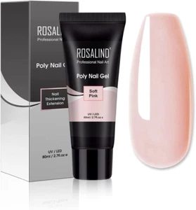 Ricostruzione Unghie Gel 80Ml Rosa, Soft Pink Acrygel Poly Nail Extension Gel - Foto 1 di 12