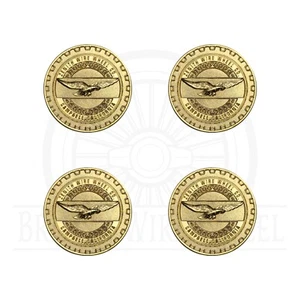 Zenith Gold 3D Metal Knock Off Wire Wheel Chip Emblems | 2.25" | Set or Single - Picture 1 of 21