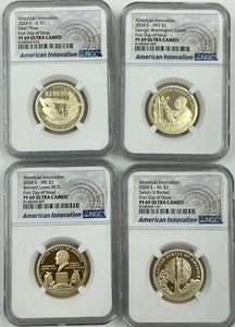 2024 S AMERICAN INNOVATION Proof Set NGC PF 69 IL, LS, ME, MS FRST DAY OF ISSUE - Picture 1 of 3