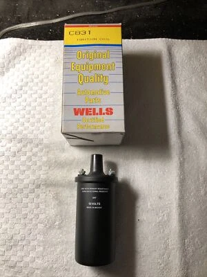 New Wells C831 Universal 12V Ignition Coil 68-73 Toyota 65-73 Datsun 74-85 Volvo - Image 1 of 4