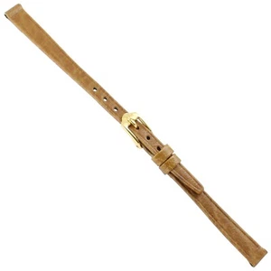 8mm Hirsch Ladies Camel Grain Tan Genuine Leather Watch Band - Picture 1 of 4