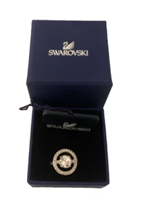 SWAROVSKI Halo Ring - CZ & Rhodium Plated - Original Box - Size R 60 - Pre-Loved - Picture 1 of 7