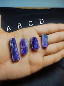 Fette lucide caroite naturale - Fette minerali viola uniche, dimensioni, pesi - Foto 1 di 7