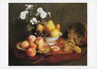 Postcard Henri Fantin-Latour "Flowers & Fruit on a Table" 1865 MFA Boston MINT 