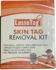 LassoTag Deluxe Skin Tag Removal Kit, 1 Auto Band Remover, 40 Bands, 10 Swabs - Picture 1 of 1