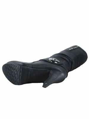 Women's 6 Color High Heel Round Toe Platform Zip Knee Mid Calf High Boots  - Image 1 of 4