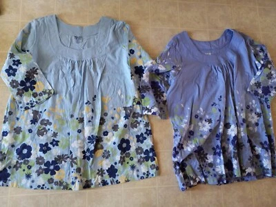 Lote de 2 túnicas florales Main Street Blues talla L Foto 1 de 4