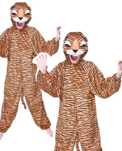 Boys Child Tiger Kids Fancy Dress Up Funky Jungle Zoo Animal Costume Girls New - Picture 1 of 7