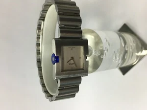 Alfex 5335 Ladies Watch, All Stainless Steel, Blue Trim On Crown, Silver Dial - Picture 1 of 6