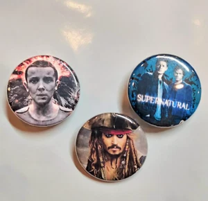 Elf, Supernatural Johnnie Depp Fluch der Karibik 3 Pinback Buttons - Bild 1 von 3