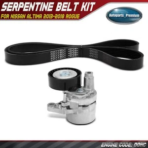 2x Serpentine Belt Drive Component Kit for Nissan Altima 2013-2018 Rogue L4 2.5L - Picture 1 of 9