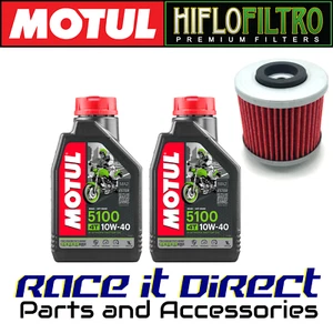 Oil and Filter Kit Hiflo For Yamaha YFM 700 R RAPTOR 06-20 Motul 5100 10W40 2L - Picture 1 of 3