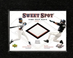 GU JERSEY Patch 2001 UD Upper Deck SWEET SPOT- ALEX RODRIGUEZ / SHEFFIELD - Picture 1 of 2