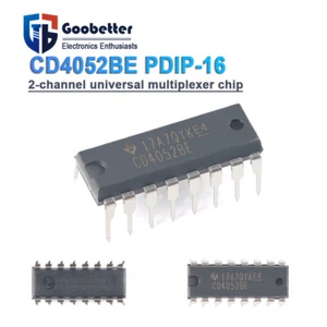 Spina diretta CD4052BE PDIP-16 chip IC multiplexer universale 2 canali - Foto 1 di 7