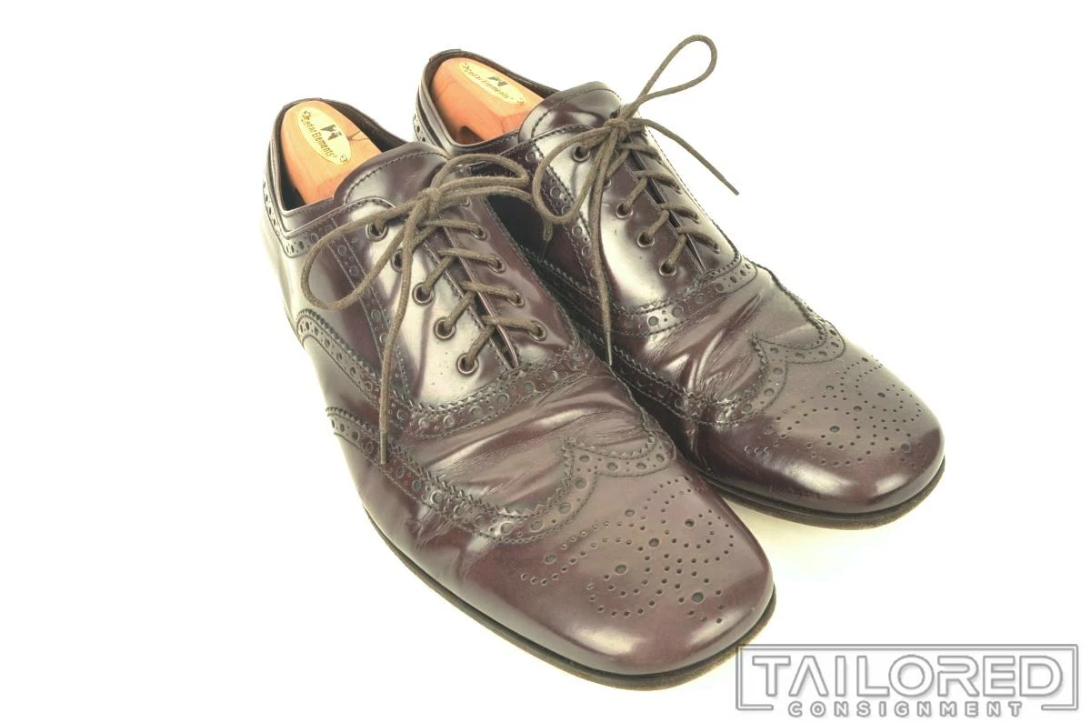 靴 vintage PRADA wing tip leather shoes vintage PRADA wing tip leather shoes