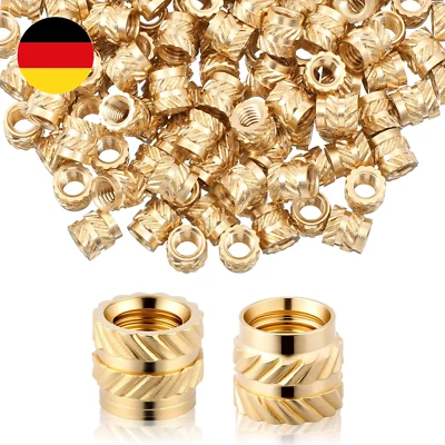 120 Stück Gewindeeinsatz M4 Einpressmuttern M4 Einschraubmutter Messing Metrisch - Bild 1 von 4