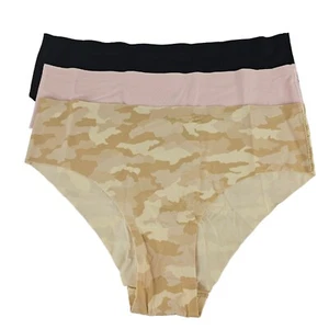 NUEVO LULULEMON InvisiWear Bikini Descarado Tiro Medio Paquete de 3 Negro Rosa Camuflaje MEDIANO - Imagen 1 de 10