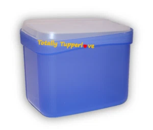 Tupperware Swing Box Contenedor 1 Litro / 4 Tazas Base y Cubierta Azul y Transparente NUEVO - Imagen 1 de 2