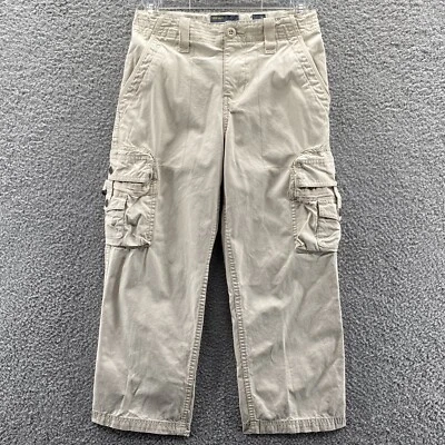 Old Navy Boys Size 10 Regular Beige/Khaki Cotton Cargo Pants - Image 1 of 4