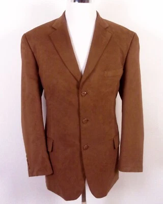 Blazer Abrigo Deportivo Usado en Excelente Condición Stafford Marrón 100% Micro Poliéster Microfibra 3 Btn 44 R Foto 1 de 4