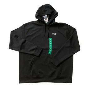 Fila Sudadera con Capucha Para Hombres XL Perfomance Pullover Sudadera Negra Nueva - Imagen 1 de 7