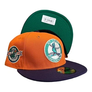 New Era St. Louis Cardinals Cactus Fruit 59FIFTY Fitted Hat 100 Year Patch 7 3/8 - Picture 1 of 9