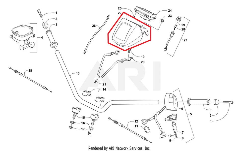 NEW OEM ARCTIC CAT 150 DASH COVER SPEEDOMETER HOUSING BLACK Foto 1 de 1