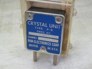CRYSTAL UNIT Type P-6 Freq 2190.0 KC Pan-Electronics Corp NOS - Zdjęcie 1 z 9
