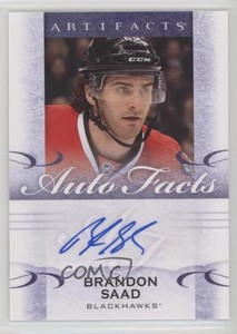 2014-15 Upper Deck Artifacts Autofacts Brandon Saad #A-SA Auto