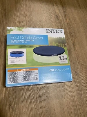 Intex 8 Foot Easy Set Above Ground Swimming Pool Debris Vinyl Round **Cover** - Image 1 of 3