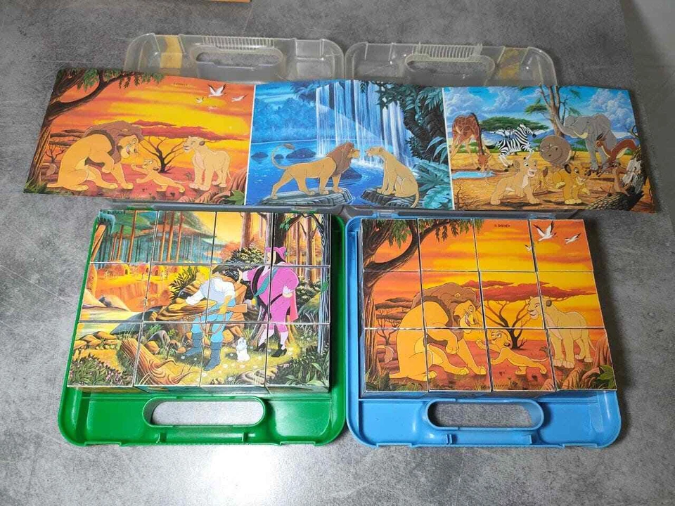 Puzzle Vintage Clementoni Re leone Pocahontas legno 12 pezzi 6 disegni diversi - Immagine 1 di 4