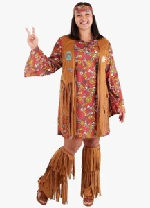 Peace & Love - Hippie - 1960's - Costume - Adult - Plus - Picture 1 of 2