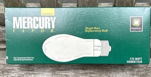Vintage New Mercury Vapor Replacement Bulb 175 Watt H39KB175/6 NIB - Picture 1 of 8