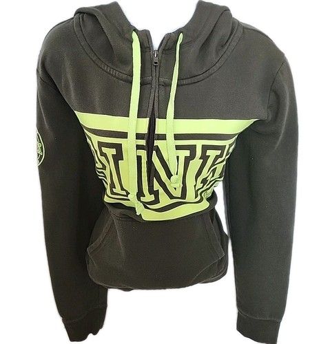 UNDERCOVER Victoria’s Secret ROSA Logo Felpa con Cappuccio e Zip Donna Tg L Victoria