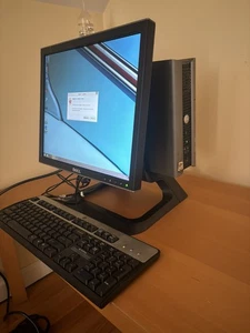 Windows 8 Dell optiplex 755 Desktop computer duo core 2GB 17" Monitor 74GB HD - Picture 1 of 5