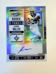 KENDRE MILLER 2023 CONTENDERS OPTIC ROOKIE SILVER AUTOGRAPH RC AUTO - Picture 1 of 2