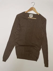 Diesel Happiness Dealer Men’s Sweater V-Neck Brown Cashmere Blend Size S/M - Picture 1 of 15