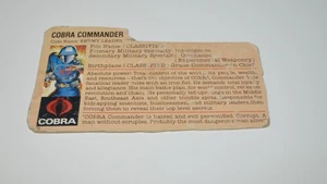 Cartella Gi Joe Cobra Commander 1983 - Foto 1 di 2