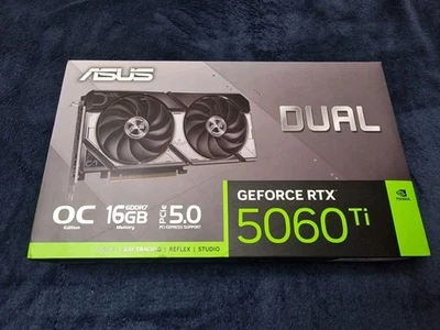 ASUS NVIDIA GeForce RTX 5060 Ti Dual OC Graphics Card, 16GB, Brand New - Image 1 of 3