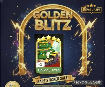 💫💫 Monopoly Go Stickers Golden Blitz 5⭐ Holiday Train Set 16 Quick sending💫 - Image 1 of 3