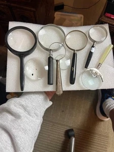 Large Lot of 6 Magnifying glasses Hand held Misc (i2025i) - Picture 1 of 15