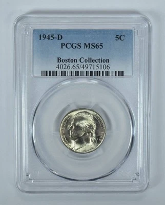 1945-D Jefferson Nickel Boston Collection MS65 PCGS - Image 1 of 4