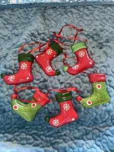 Christmas ornament ceramic elf boot CH6121 - Picture 1 of 4