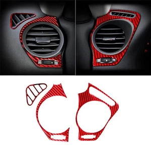 For Lexus IS250 IS350 2006-2012 Red Carbon Fiber Air Vent Outlet Cover Trim 3Pcs - Picture 1 of 12