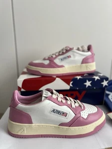 Autry Medalist Low Sneakers Bicolor White Polignac Lthr AULW WB29 Size 39 UK 6 - Picture 1 of 15