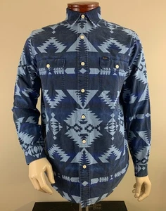 POLO RALPH LAUREN Men's Southwestern Aztec Tribal Beacon Print Shirt Size L NEW - Picture 1 of 7