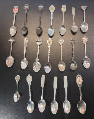 Lote de 20 mini cucharas vintage de colección de recuerdos países internacionales Foto 1 de 4